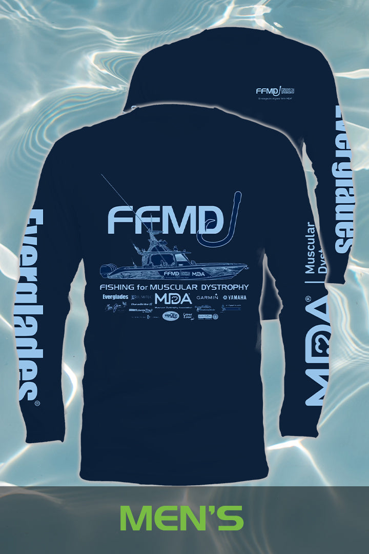 Long Sleeve FFMD Monochromatic Performance Shirt (Dri-Fit)- Navy – Fishing  for MD - Muscular Dystrophy
