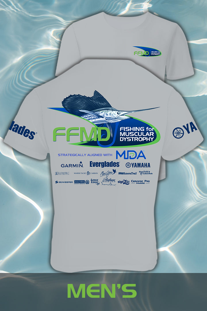 Short Sleeve Sailfish Performance Shirt (Dri-Fit)- Grey – Fishing for MD -  Muscular Dystrophy