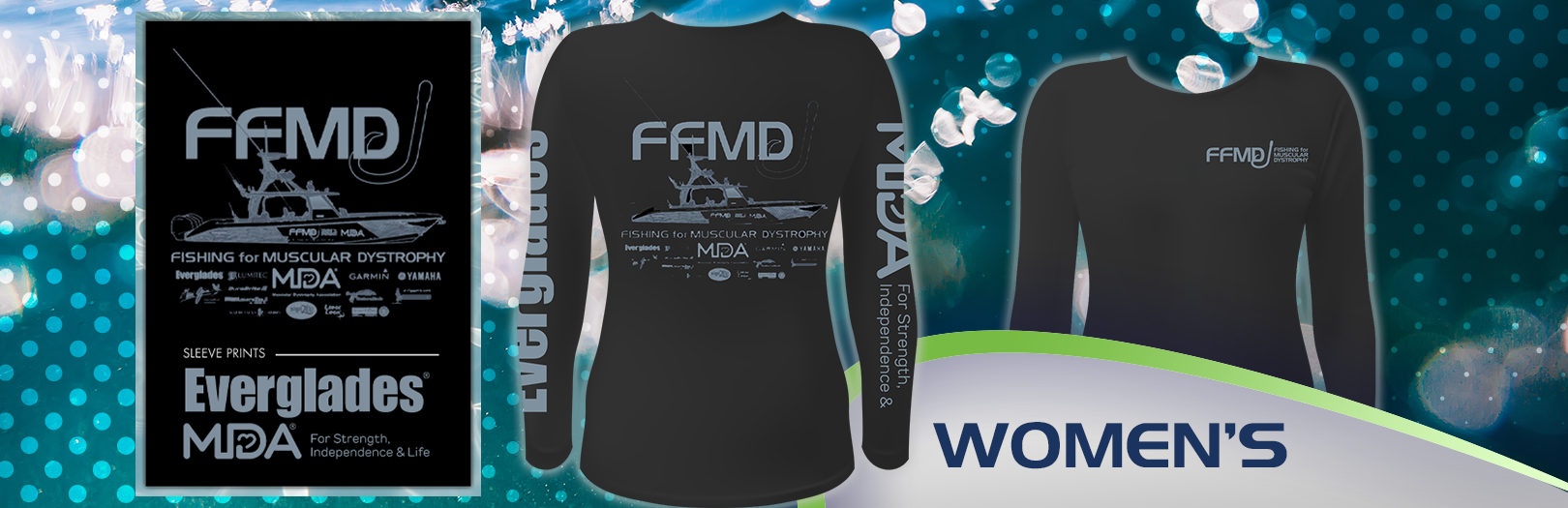 Women's Long Sleeve FFMD Boat Performance Shirt (Dri-Fit)- Black – Fishing  for MD - Muscular Dystrophy