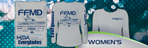 Women's Long Sleeve FFMD Boat Performance Shirt (Dri-Fit)- Grey/Navy