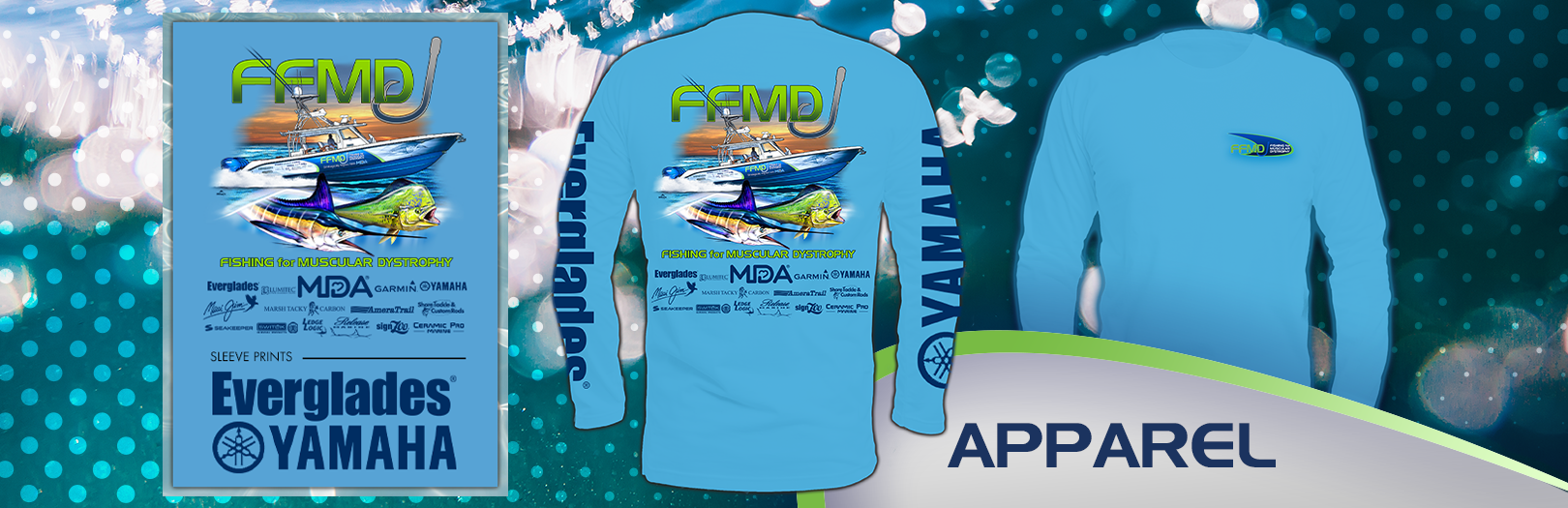Long Sleeve FFMD Boat Marlin Dolphin Performance Shirt (Dri-Fit